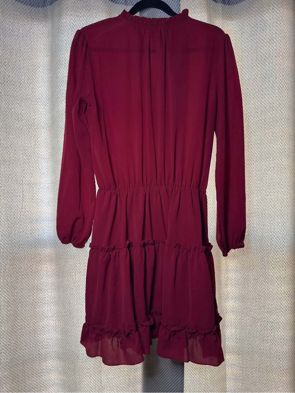 Burgundy Long Sleeve Dress